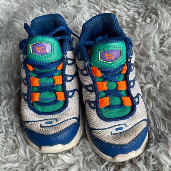 Nike Blue White Air Max Plus Sneakers Runners Toddler 6c - Picture 1 of 3